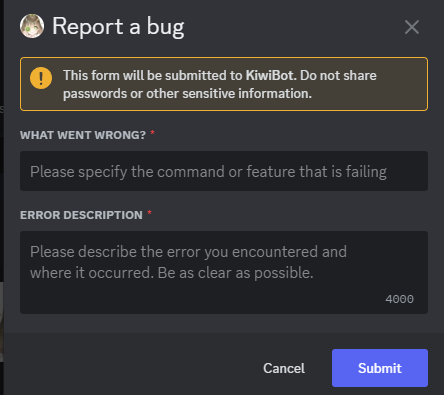 bug report command 1