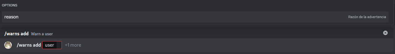 warns add Command